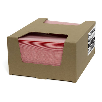 Hospeco® Saniworks® Deluxe Towels, Poly/Rayon, Salmon, 13x21, 1/4 Fold, Case of 150 (HOSN-F310QCSA)