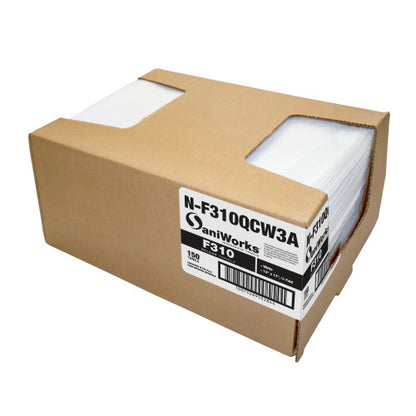 Hospeco® SaniWorks® Deluxe Towels, Poly/Rayon, 13"x17", 1/4 Fold, 150/Case, White (HOSN-F310QCW3A)