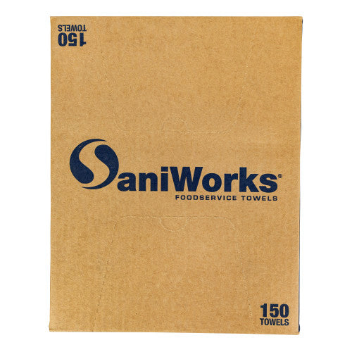 Hospeco® SaniWorks® EPS Towels, 10"x17", 1/4 Fold, 150/Case, Blue (HOSN-F420QCB5)