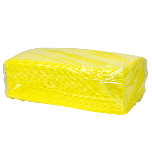 Non-Branded DS-M Mineral Oil Treated Duster, Yellow, 24"x24", Medium Duty, 1/8 Fold, 50/Pack, 4 Packs/Case (HOSN-GDSMQPY3)