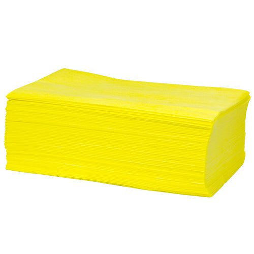 Non-Branded DS-M Mineral Oil Treated Duster, Yellow, 24"x24", Medium Duty, 1/8 Fold, 50/Pack, 4 Packs/Case (HOSN-GDSMQPY3)