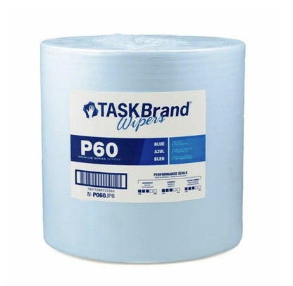 TASKBrand® P60 Premium Series Wipers, Hydrospun, Blue, 12"x12", Medium Duty, Jumbo Roll, 1100/Roll, 1 rl/Case (HOSN-P060JPB)