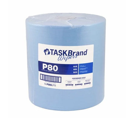 TASKBrand® P80 Premium Series Wipers, Hydrospun, Blue, 12"x12", Premium Duty, Jumbo Roll, 475/Roll, 1 rl/Case (HOSN-P080JPB)