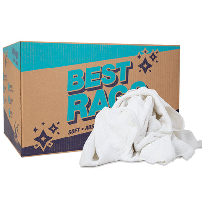 Arkwright Home W50FB Bath Towel Size Terry Wipers White 25lb Box (N-W50FB-25)