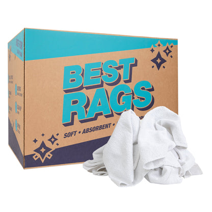 Arkwright Home W54 Hand Towel Size Terry Wipers White 50lb Box (N-W54-50)