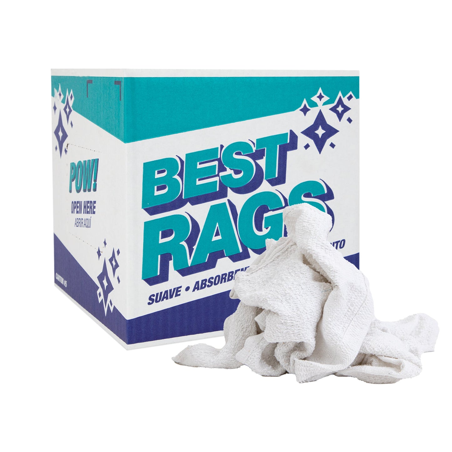 Arkwright Home W68 Shop Towel Terry Wipers White 5lb Box (N-W68-5)