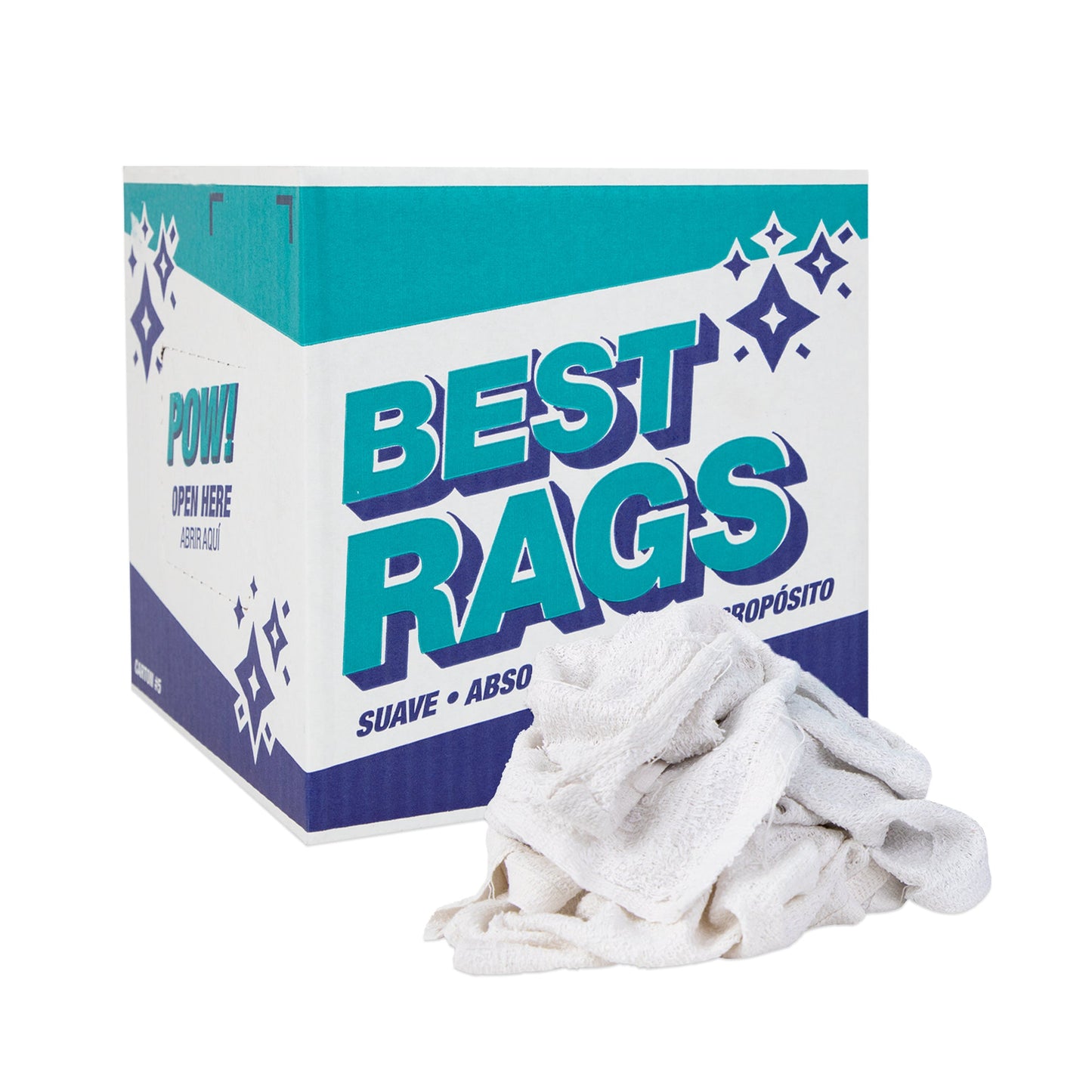 Arkwright Home W69 Bar Mop Terry Wipers White 5lb Box (N-W69-5)