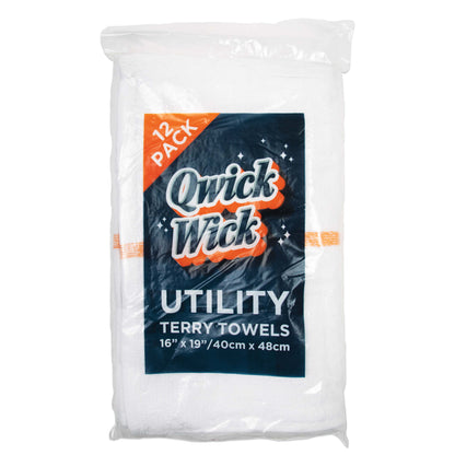 Hospeco® Qwick Wick Bar Mop Towel 30oz Green Stripe, 12/Pack (HOSP-N030-GR-5DZ)