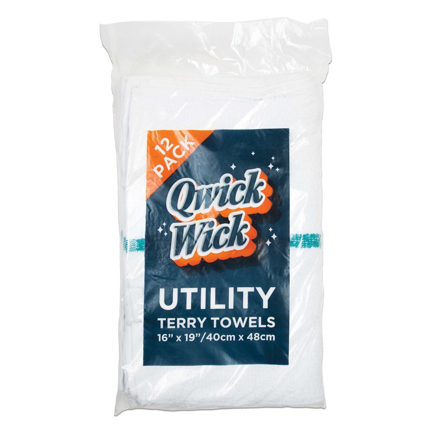 Hospeco® Qwick Wick Bar Mop Towel 30oz Green Stripe, Case of 60 (HOSN030-GR-5DZ)