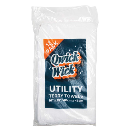 Hospeco® Qwick Wick Bar Mop Towel 28oz White, 12/Pack (HOSP-N030-W64-5DZ)