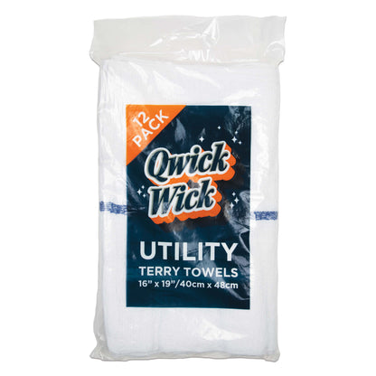 Hospeco® Qwick Wick Bar Mop Towel 30oz Blue Stripe, Case of 60 (HOSN030-W65-5DZ)