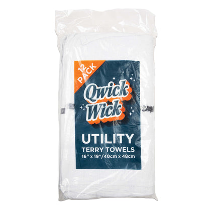 Hospeco® Qwick Wick Bar Mop Towel 30oz Black Stripe, Case of 60 (HOSN030-W65BLK-5DZ)