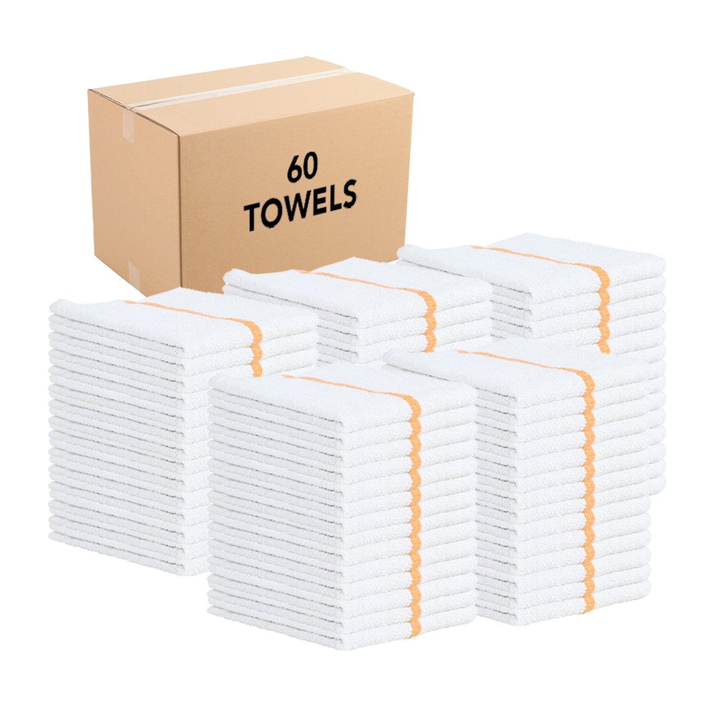 Hospeco® Qwick Wick Bar Mop Towel 30oz Gold Stripe, Case of 60 (HOSN030-G65-5DZ)