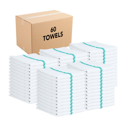 Hospeco® Qwick Wick Bar Mop Towel 30oz Green Stripe, Case of 60 (HOSN030-GR-5DZ)