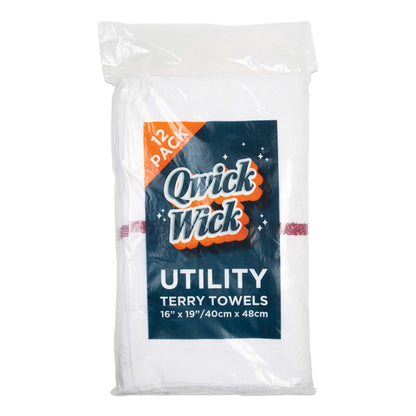 Hospeco® Qwick Wick Bar Mop Towel 30oz Red Stripe, Case of 60 (HOSN030-W65RD-5DZ)