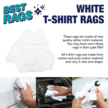 Hospeco® W43 T-Shirt Cleaning Rags White New, 10lb Box (N2-W43-10)