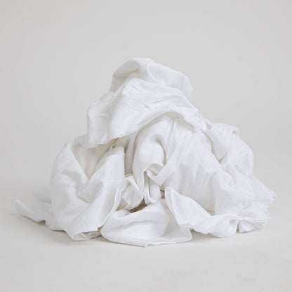 Hospeco® W43 T-Shirt Cleaning Rags White New, 10lb Bag- Case of 4 Bags (HOSN2-W43-10BG-CS)