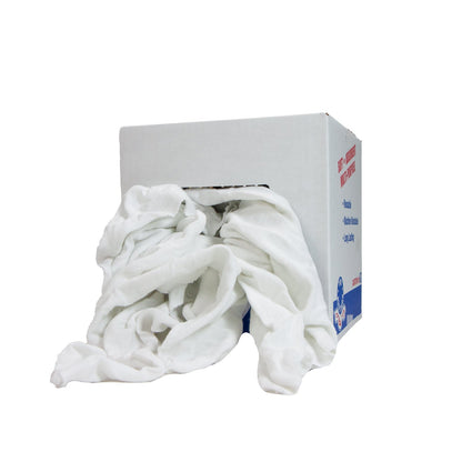 Arkwright Home N-W51 French Terry Cleaning Rag White 5lb Box (N-W51W-5)