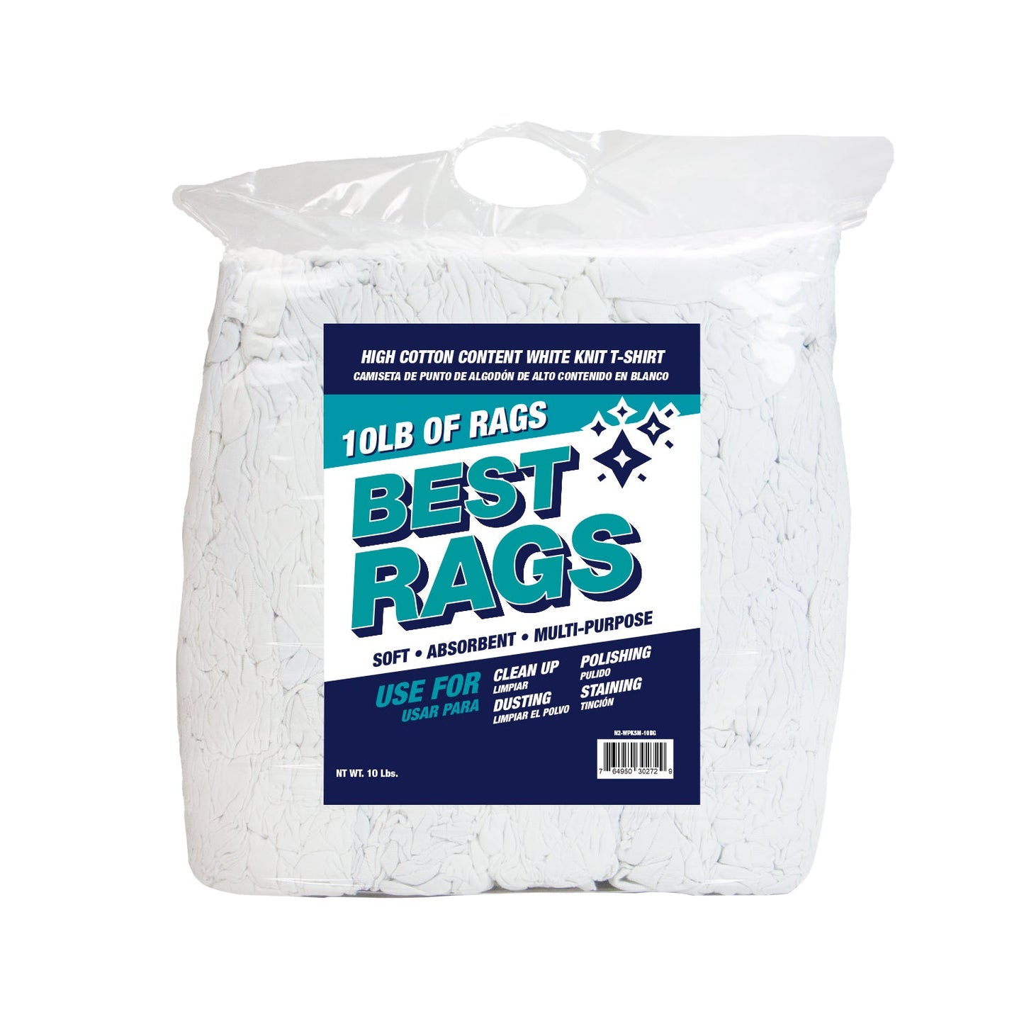 Arkwright Home WPKSM Knit Wipers White New 10lb Bag (N-WPKSM-10BG)