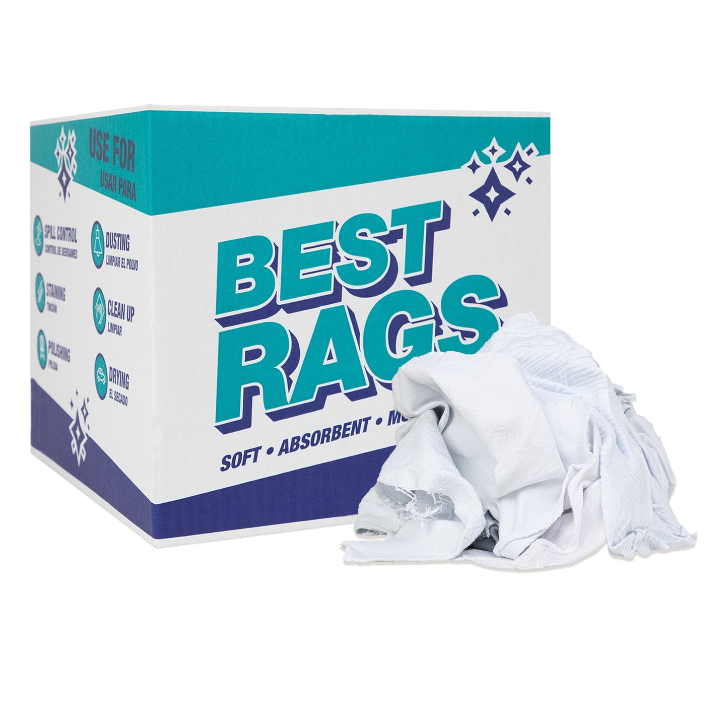 Arkwright Home WPK Optimal White T-Shirt Wipers New 10lb Box (N-WPK-10)