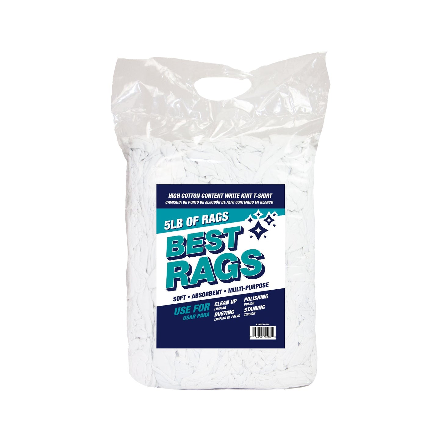 Hospeco® WPackSM Knit Wipers White New, 5lb Bag, Case of 8 Bags (HOSN-WPKSM-5BG-CS)