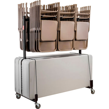 Interion Chair and Table Cart - Double Tier - Holds 42 Chairs & 8-10 Tables (WBB678989)