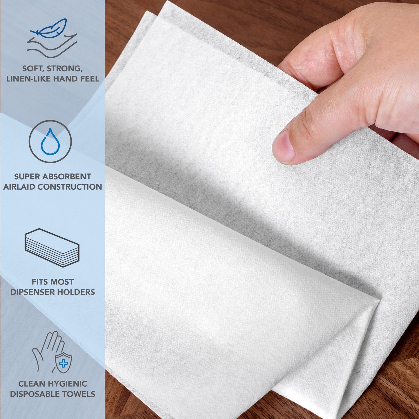 Arkwright Home® 1/6 Fold Airlaid NaPackin, White, Case of 500 (NAP-12X17-WH-CS)