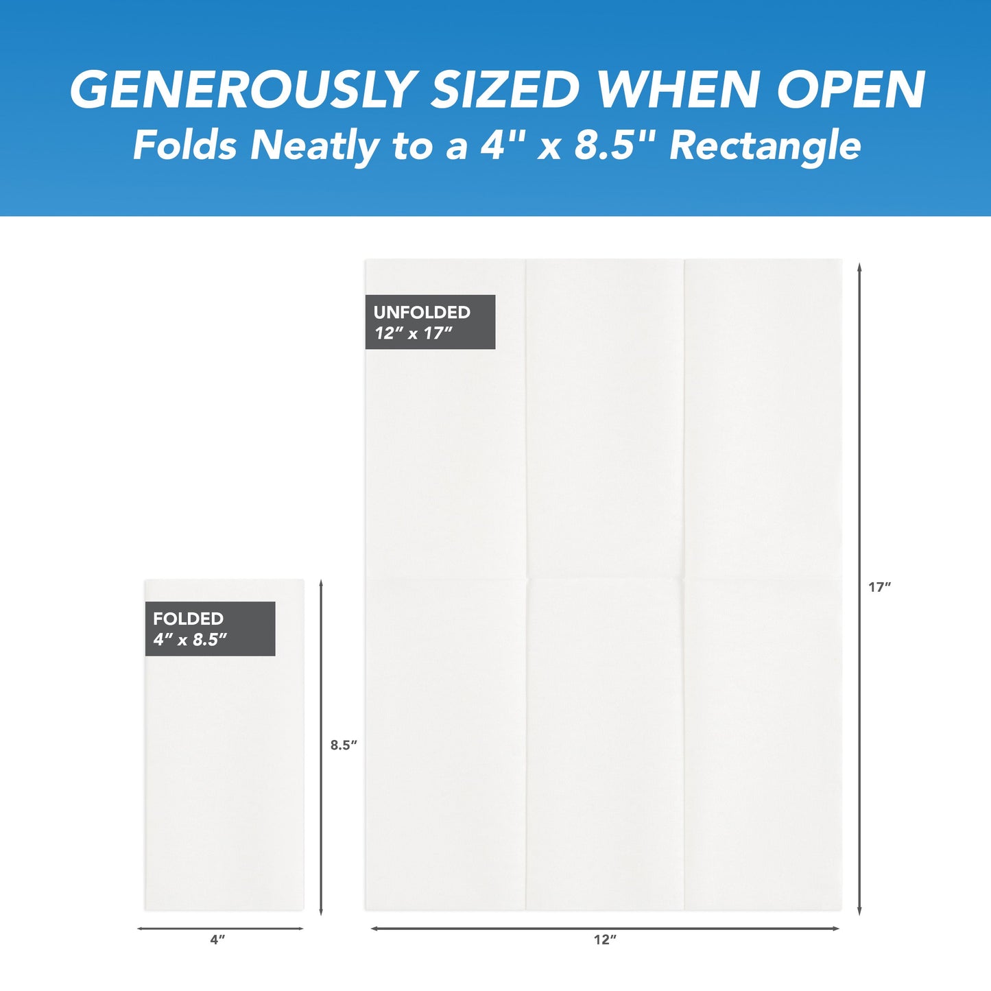 Arkwright Home® 1/6 Fold Airlaid NaPackin, White, Case of 500 (NAP-12X17-WH-CS)