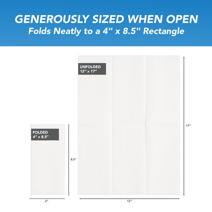 Arkwright Home® 1/6 Fold Airlaid NaPackin, White, Case of 500 (NAP-12X17-WH-CS)