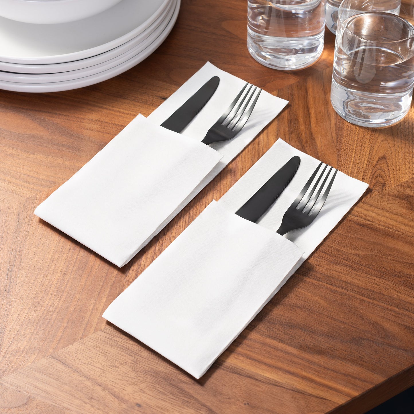 Arkwright Home® 1/6 Fold Airlaid NaPackin, White, Case of 500 (NAP-12X17-WH-CS)