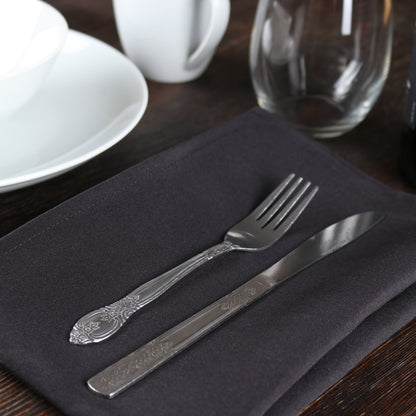 Hospeco® Mariposa Poly Spun NaPackin 20x20 Black, 300/Case (HOSNAP-B-SPUN-CS)