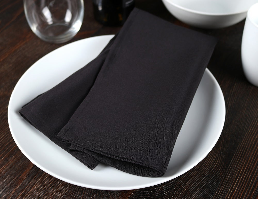 Hospeco® Mariposa Poly Spun NaPackin 20x20 Black, 25/Pack (HOSPNP-NAP-B-25)