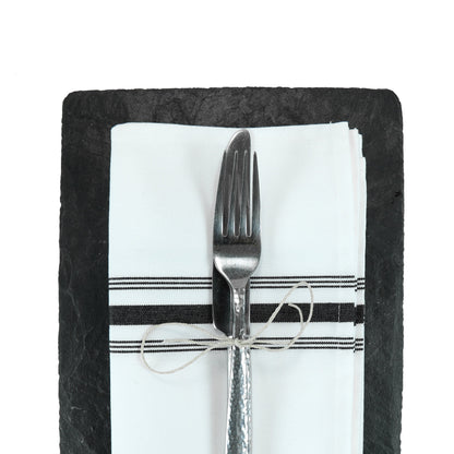 Arkwright Home® Mariposa Bistro NaPackin 18x22 Black Stripe, 120/Case (BISTRO-BL-CS)