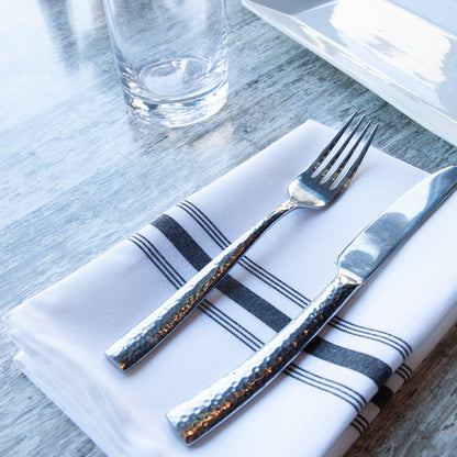 Arkwright Home® Mariposa Bistro NaPackin 18x22 Black Stripe, 12/Pack (BISTRO-BL)
