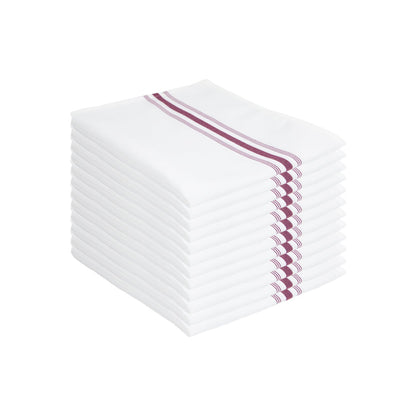 Arkwright Home® Mariposa Bistro NaPackin 18x22 Burgundy Stripe, 12/Pack (BISTRO-BUR)
