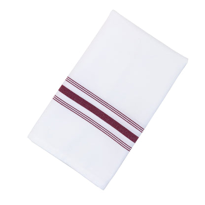 Arkwright Home® Mariposa Bistro NaPackin 18x22 Burgundy Stripe, 120/Case (BISTRO-BUR-CS)