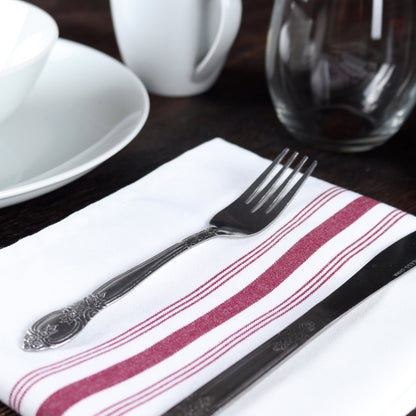 Arkwright Home® Mariposa Bistro NaPackin 18x22 Burgundy Stripe, 120/Case (BISTRO-BUR-CS)