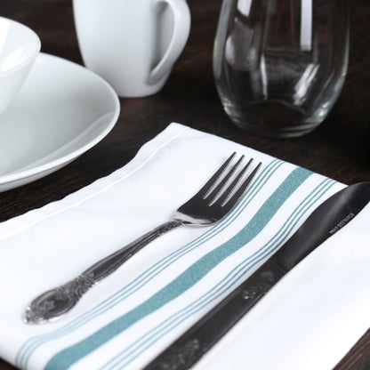 Arkwright Home® Mariposa Bistro NaPackin 18x22 Hunter Green Stripe, 12/Pack (BISTRO-HG)