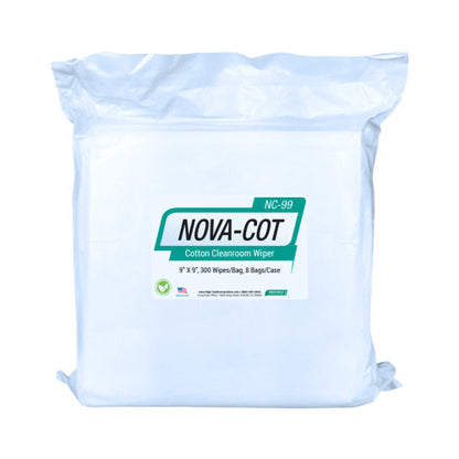 High-Tech Conversions Nova-Cot USA 100% Cotton Twill Cleanroom Wipe, 9x9, 2400/Case (HOSNC-99)