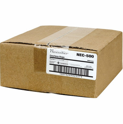 Hospeco® Necessities® Courtesy Disposal Bags, White & Blue, 500/Case (HOSNEC-500)
