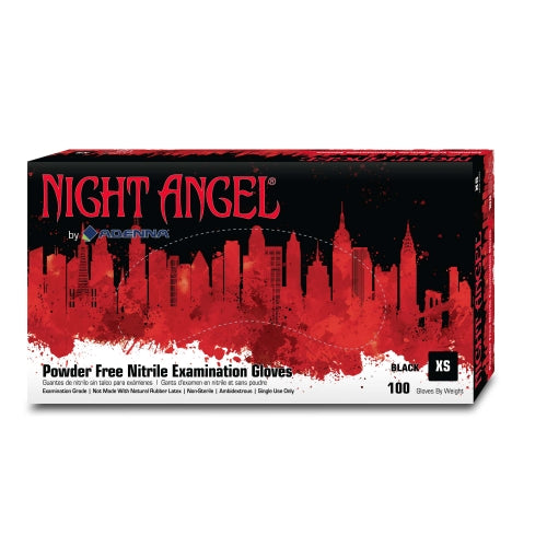 Art Noir® Nitrile Powder Free 4 mil Exam Gloves, Black, XS, Case of 1000 (HOSNGL220)