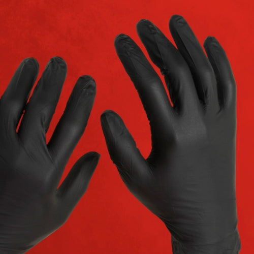 Art Noir® Nitrile Powder Free 4 mil Exam Gloves, Black, XS, Case of 1000 (HOSNGL220)