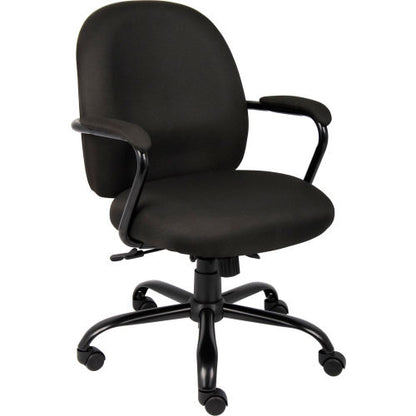 Interion Heavy Duty Task Chair - Fabric - Mid Back - Black (WBB522182)