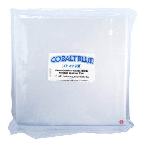 Cobalt Blue® Cobalt Blue Sterile Cleanroom Wipe 12x12, Bag of 20 (HOSNT1-1212CB)