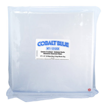 Cobalt Blue® Cobalt Blue Sterile Cleanroom Wipe 12x12, Bag of 20 (HOSNT1-1212CB)