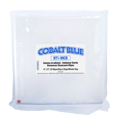 Cobalt Blue® Cobalt Blue Sterile Cleanroom Wipe 9x9, Bag of 25 (HOSNT1-99CB)