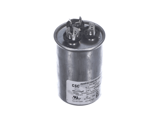 Nortek 01-0271 Run Cap, Dual Round,370V,7.5+45Uf (NTK01-0271)
