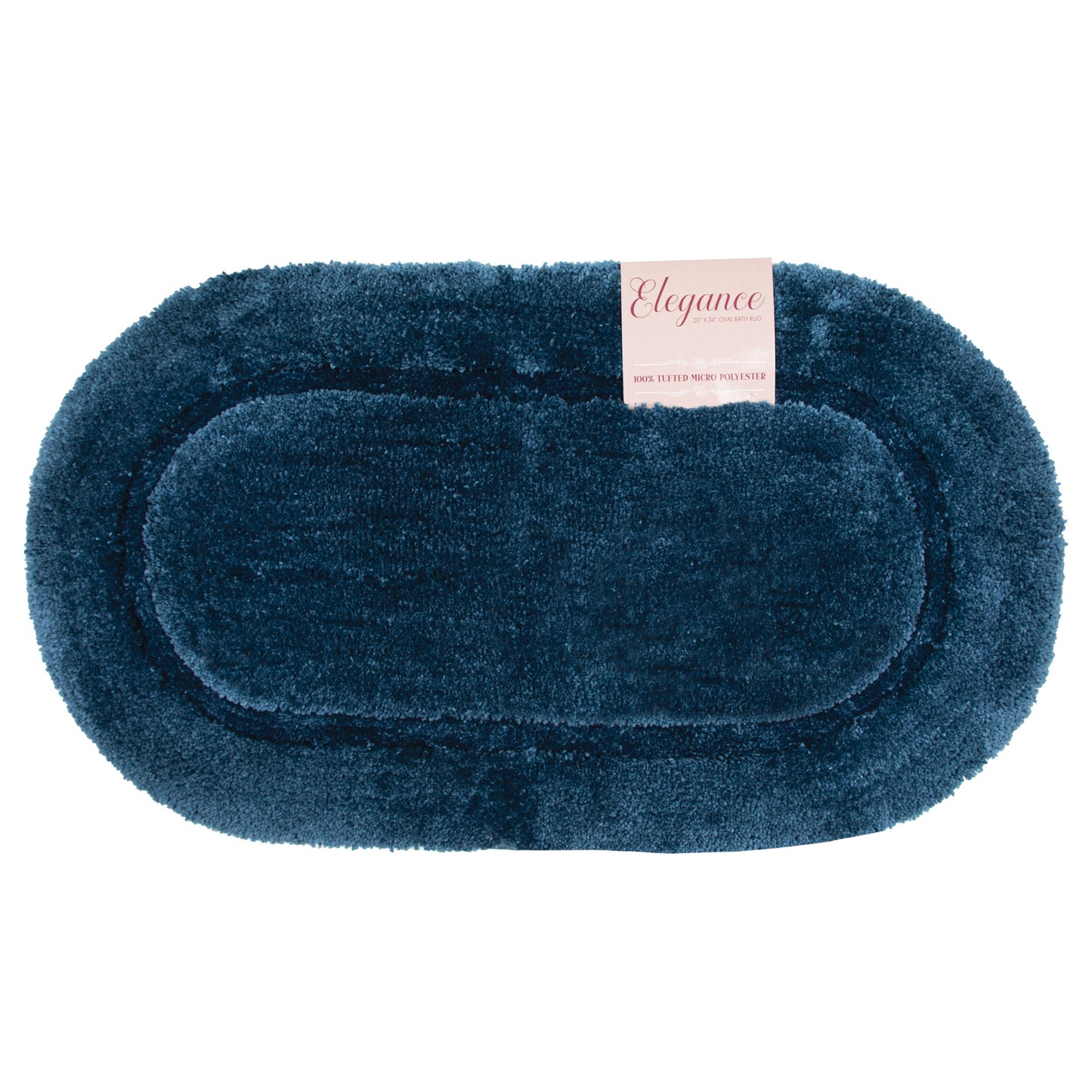 Arkwright Home® Elegance Oval Bath Rug, 17x24, Blue (P-ELEOV-1724-BL)