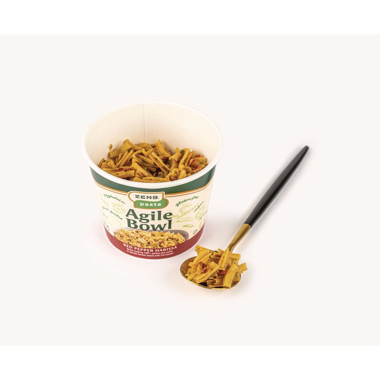 ZenB Instant Meals, Red Pepper Harissa Pasta, 2.8 oz Bowl, Dozen (OFX02839)