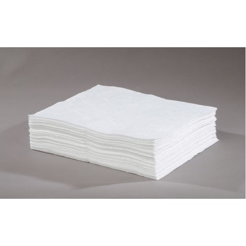 TASKBrand® Oil Only Sorbent Pads, Medium Weight, Sonic Bonded, 15"x18", 100/Bale (HOSOS-MAB-PWV)